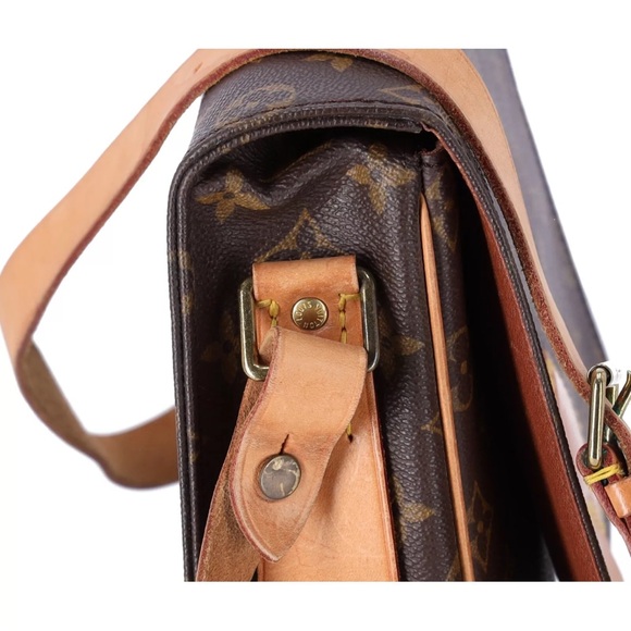 Louis Vuitton Cartouchiere GM Brown Monogram Leather Shoulder Bag M51252 - Picture 7 of 15